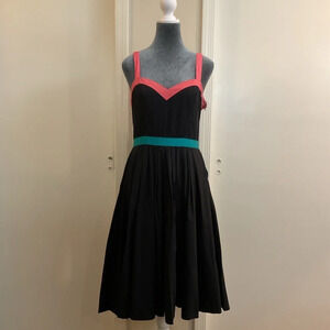 💜 Anthropology Maple Maricopa Black Multi Color Dress